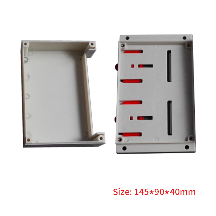 145*90*40mm PLC Industrial Case Terminal Connector Electric Din Rail ABS Plastic Enclosure Housing
