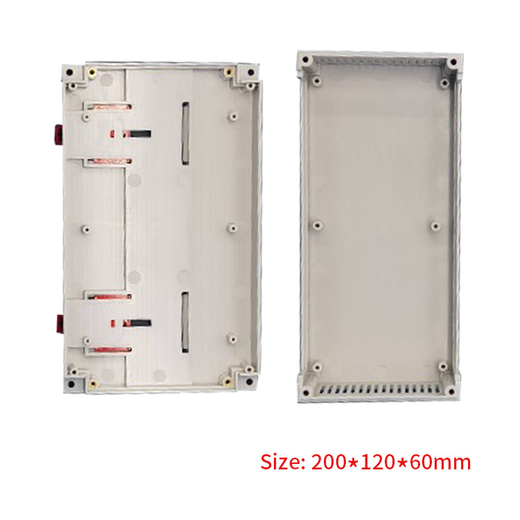 200*120*60mm new design high quality din rail industrial abs plastic enclosure supply