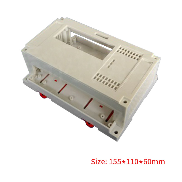 155*110*60mm ABS Plasticl Din Rail Electrical Enclosure Instrument Housing for Pcb Design