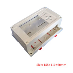 Wall Mount Electronic Plastic Case ABS Enclosure Instrument Housing PCB Enclosure Din Rail Box 155*110*60mm