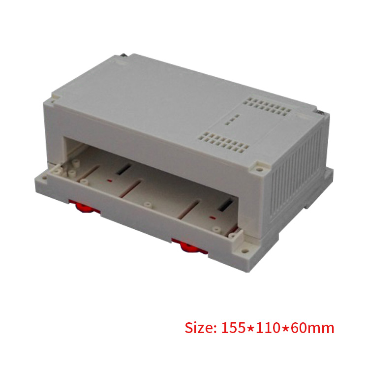 155*110*60mm ABS Plasticl Din Rail Electrical Enclosure Instrument Housing for Pcb Design