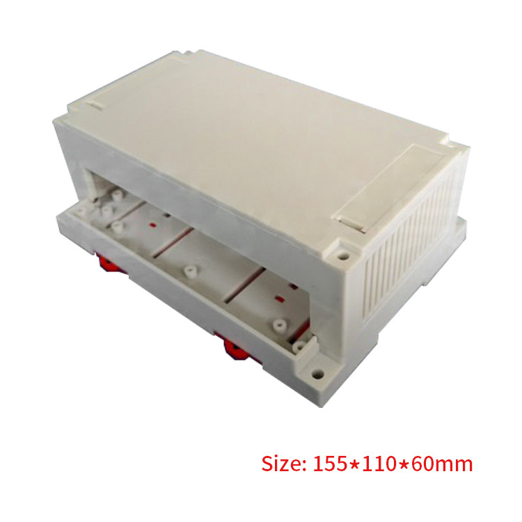 155*110*60mm ABS Plasticl Din Rail Electrical Enclosure Instrument Housing for Pcb Design