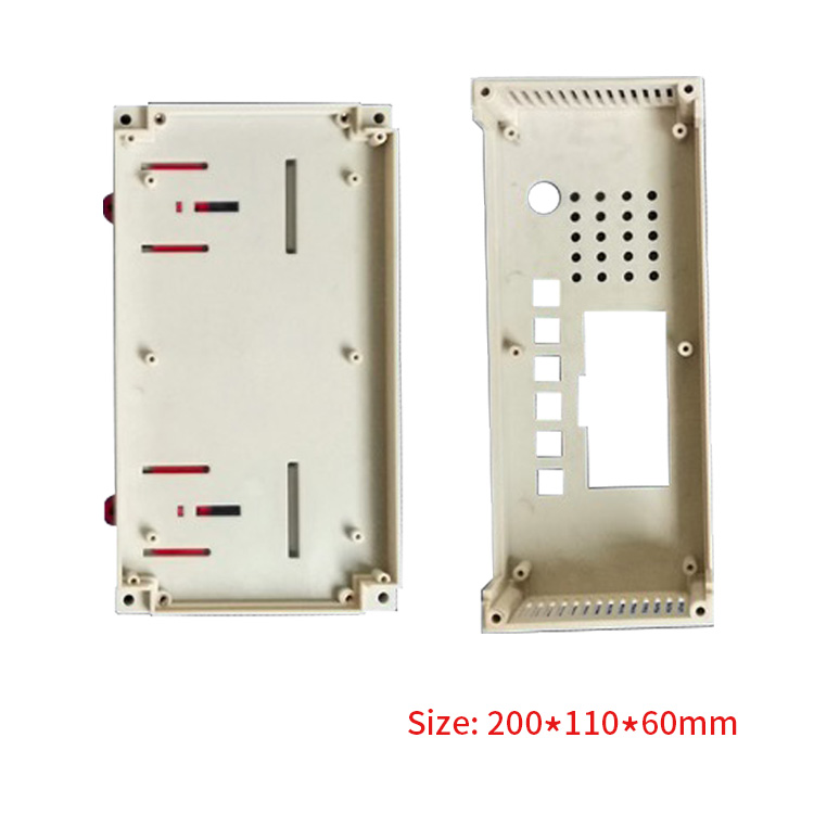 plastic project din rail box instrument housing PLC enclosure 200*110*60mm