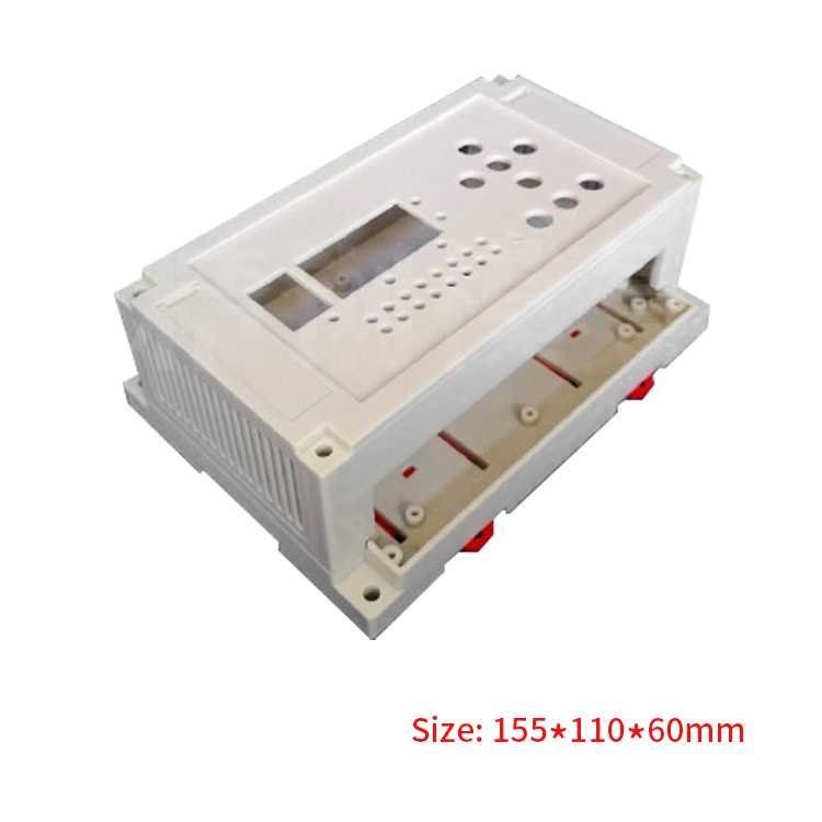 Wall Mount Electronic Plastic Case ABS Enclosure Instrument Housing PCB Enclosure Din Rail Box 155*110*60mm