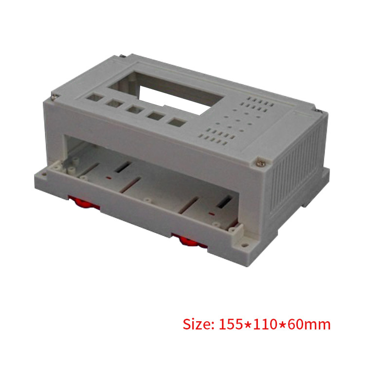 Wall Mount Electronic Plastic Case ABS Enclosure Instrument Housing PCB Enclosure Din Rail Box 155*110*60mm