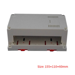 155*110*60mm ABS Plasticl Din Rail Electrical Enclosure Instrument Housing for Pcb Design