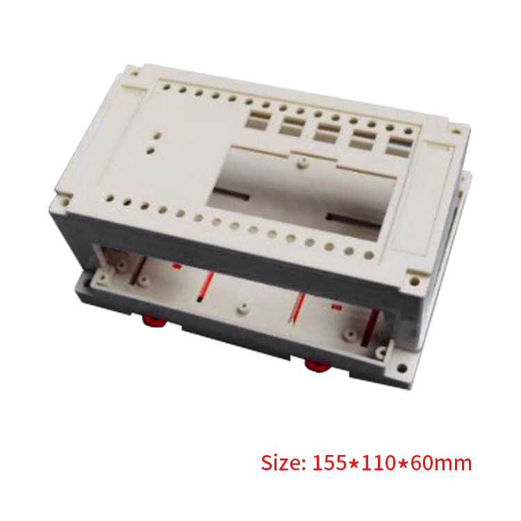 Wall Mount Electronic Plastic Case ABS Enclosure Instrument Housing PCB Enclosure Din Rail Box 155*110*60mm