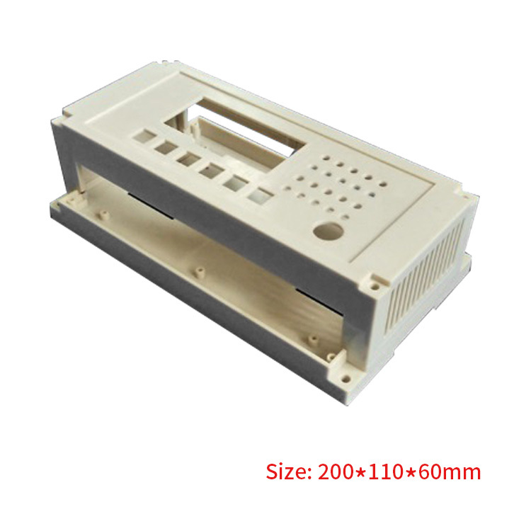 plastic project din rail box instrument housing PLC enclosure 200*110*60mm