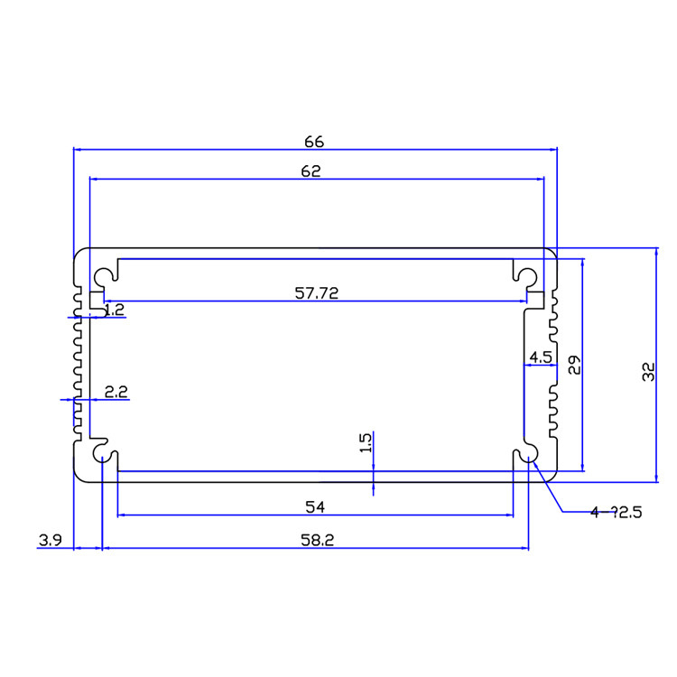 66*32-L electrical metal aluminum extrusion industry enclosure box manufacture