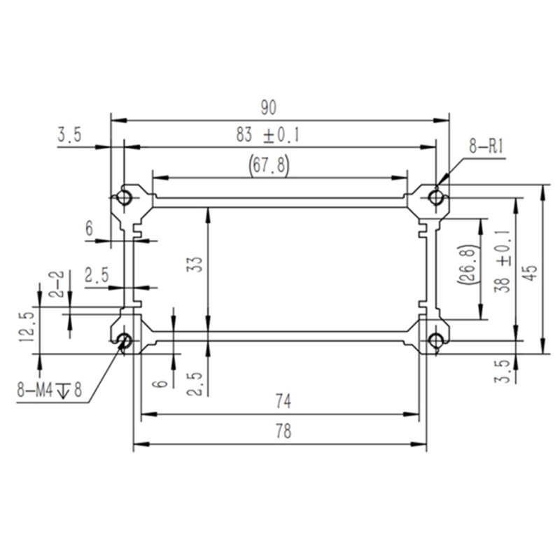 90*45mm-L Waterproof Electronic Case aluminum case box