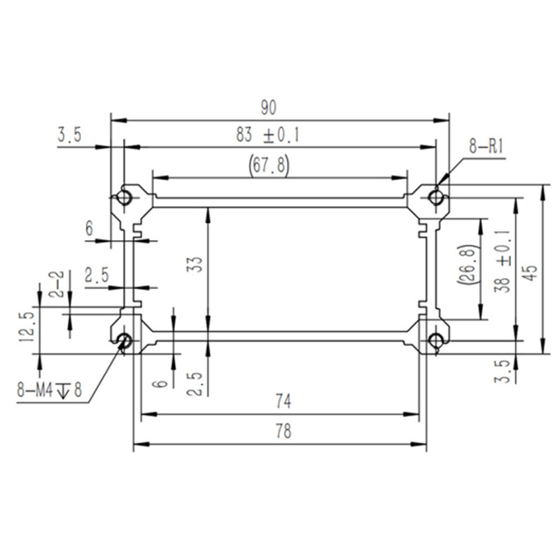 90*45mm-L Waterproof Electronic Case aluminum case box