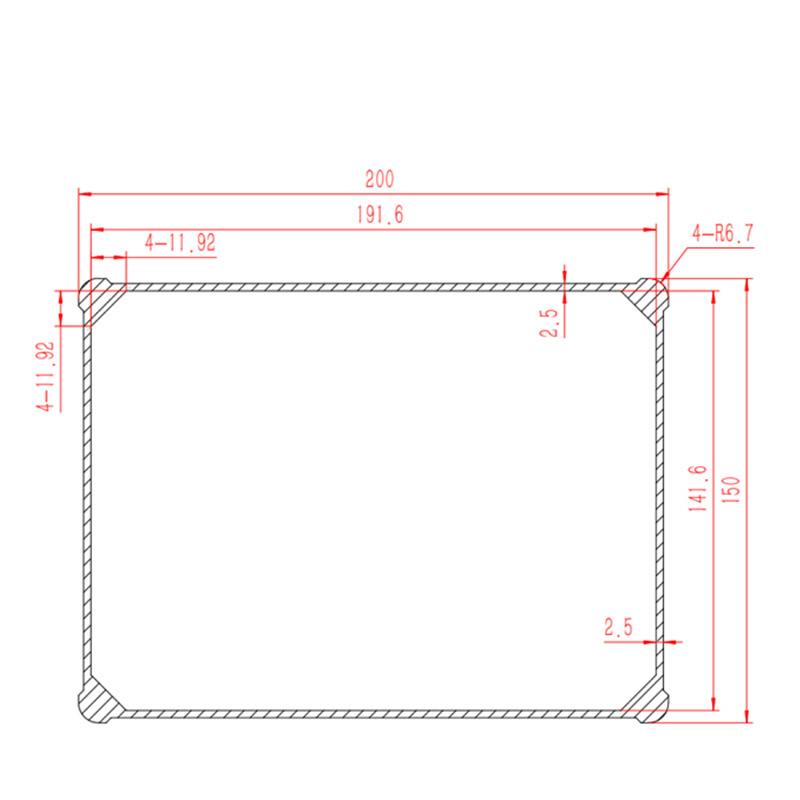 200*150mm-H Waterproof electrical handheld custom aluminum extrusion boxes for pcb