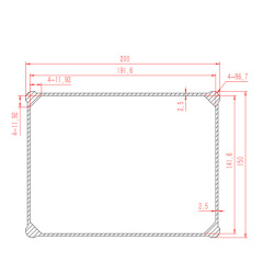 200*150mm-H Waterproof electrical handheld custom aluminum extrusion boxes for pcb
