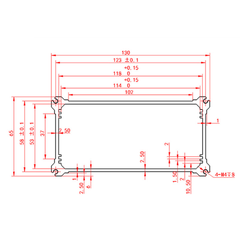 130*65mm-L High Quality Aluminum case electronic Instrument Enclosure