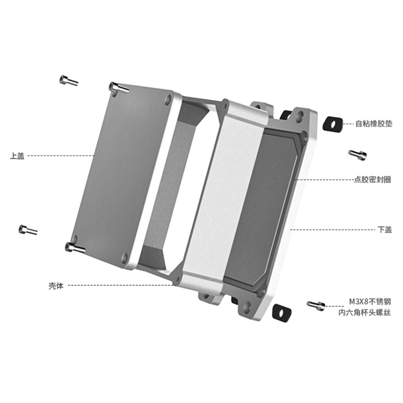 200*150mm-H Waterproof electrical handheld custom aluminum extrusion boxes for pcb