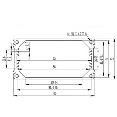 100*50mm-L Electric case aluminum case box