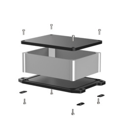 130*100mm-H China electronics case box extruded aluminum extrusion box case housing
