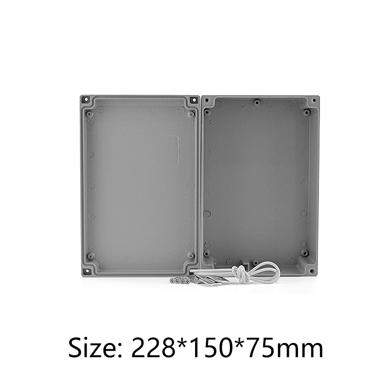 Aluminum waterproof outdoor enclosure Die Casting electrical Junction Box 228*150*75mm