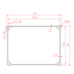 170*125mm-H Waterproof aluminum case electronic instrument project enclosure supply