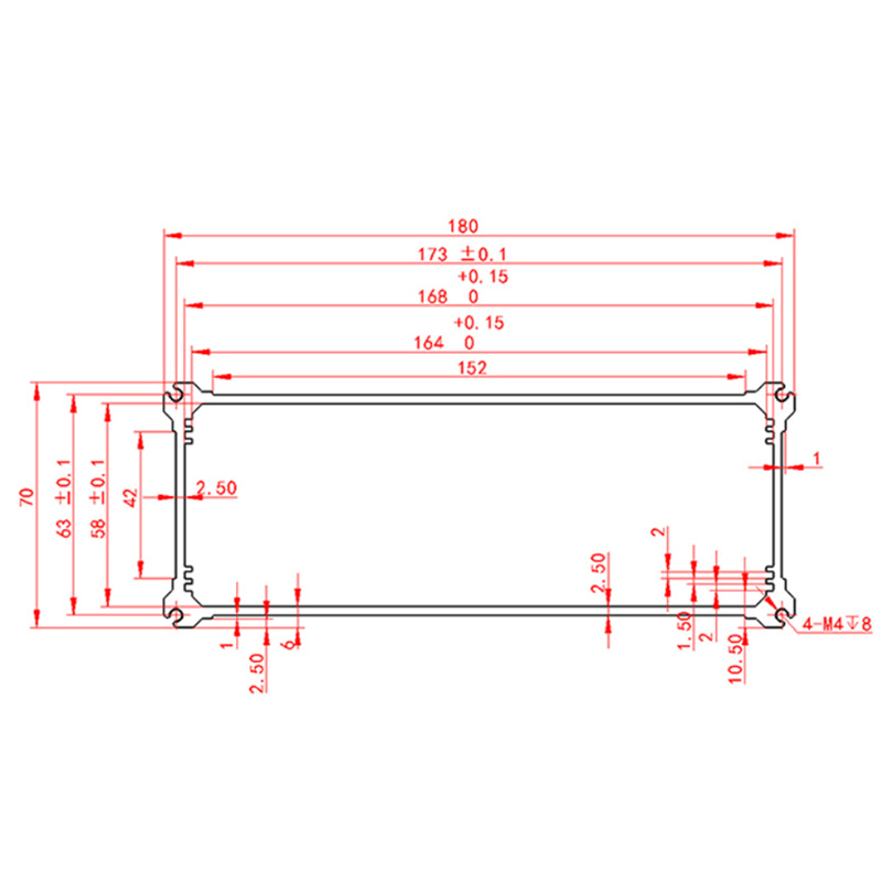 180*70mm-H Outdoor Enclosure For Electronics Enclosure case housing