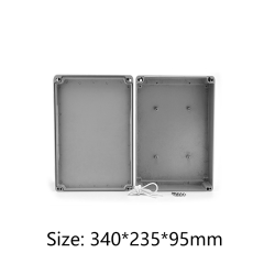 IP66 waterproof die cast aluminum enclosure for electronic metal box 340*235*95mm