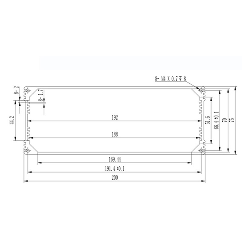 200*75mm-H waterproof aluminum case electronics case enclosure junction box