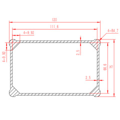 120*75mm-H Waterproof Electronic Box Aluminum Enclosure Box Project Instrument Case