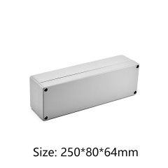 Industrial Aluminum Box Beautiful Enclosure Project Case Extruded Aluminum Electrical Circuit Board Housing 250*80*64mm