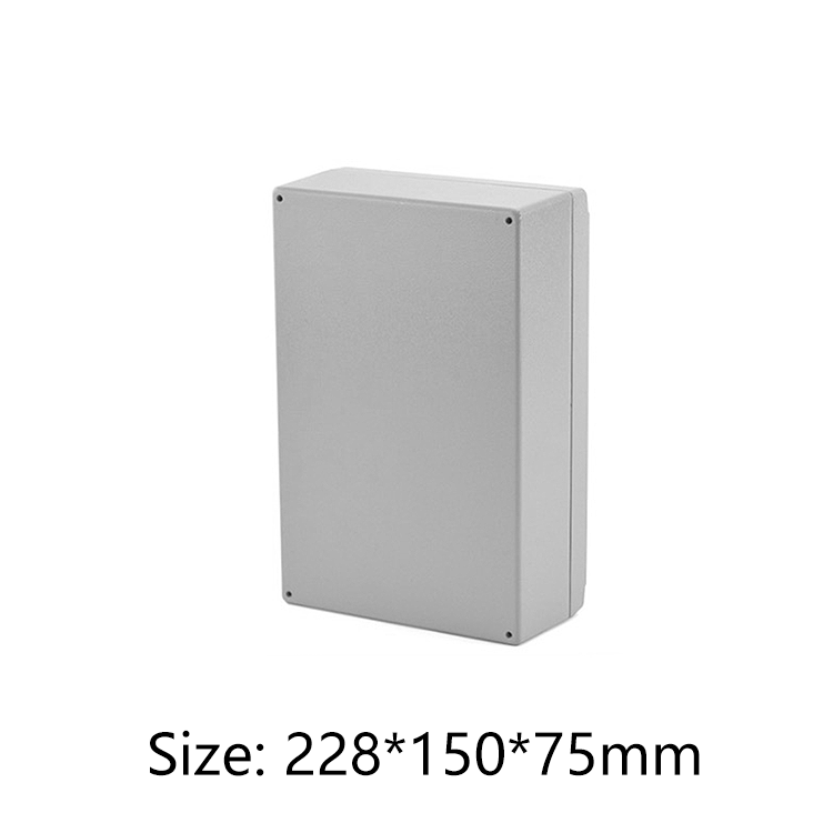 Aluminum waterproof outdoor enclosure Die Casting electrical Junction Box 228*150*75mm