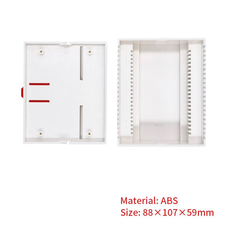 plastic din rail PLC instrument enclosure junction housing box for electronic devices 88*107*59mm