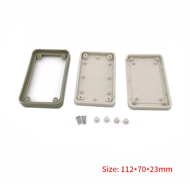 112*70*23mm plastic waterproof handheld enclosure with battery holder for control devices