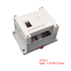 DIN rail mount case ABS Plastic enclosure for terminal blocks or modules, circuit breakers