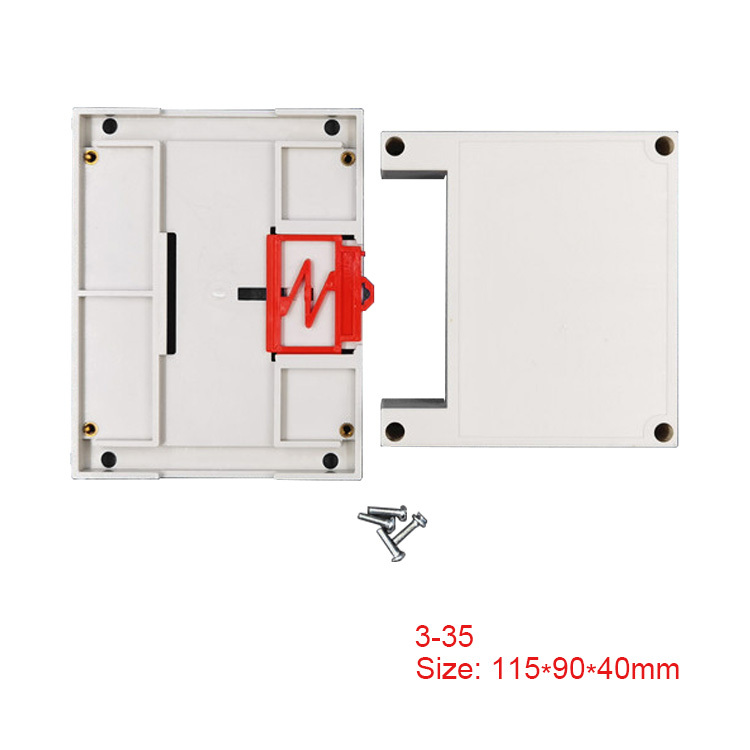 Din rail mount case ABS plastic terminal blocks control box
