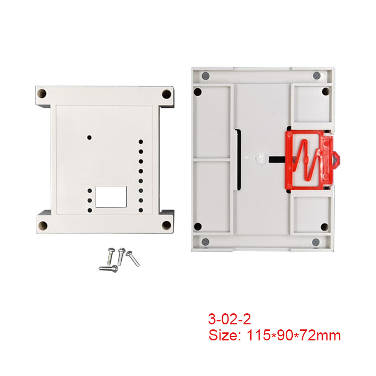 DIN rail mount case ABS Plastic enclosure for terminal blocks or modules, circuit breakers