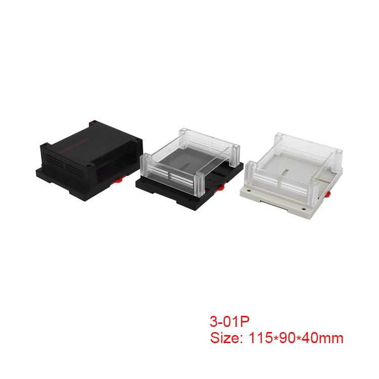 Din rail mount plastic enclosure PLC control box electronics enclosure box PCB enclosure