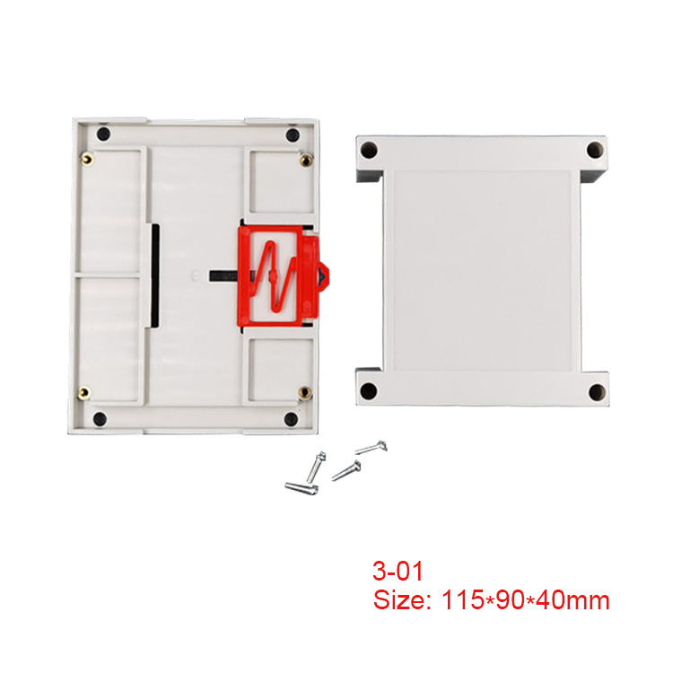 115*90*40mm Din rail box PLC control box terminal blocks enclosure