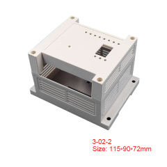 DIN rail mount case ABS Plastic enclosure for terminal blocks or modules, circuit breakers