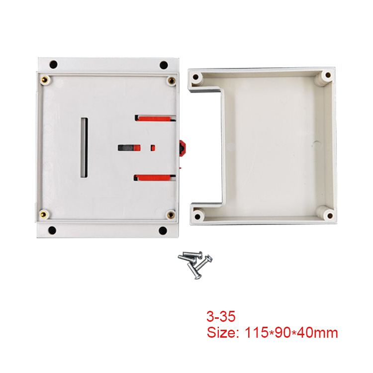 Din rail mount case ABS plastic terminal blocks control box