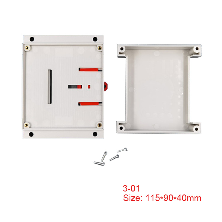 115*90*40mm Din rail box PLC control box terminal blocks enclosure