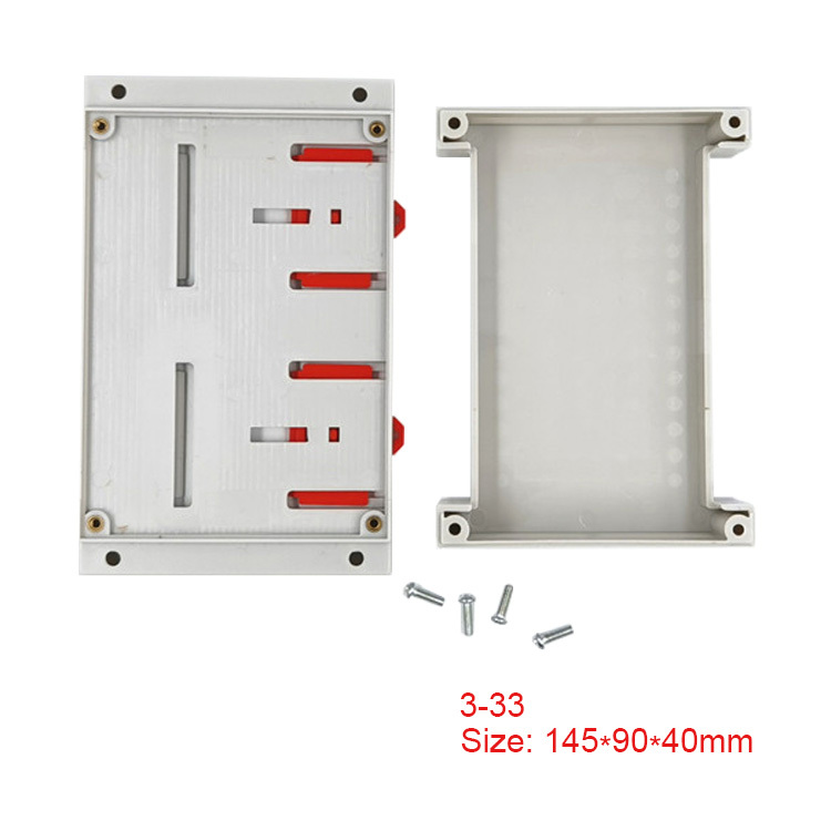 Din Rail mount box ABS Plastic terminal blocks enclosure