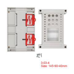 Din Rail mount case ABS Plastic enclosure terminal blocks modules