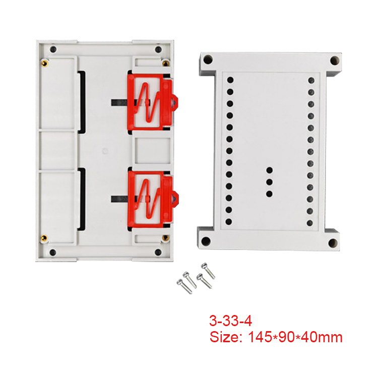 DIN rail mount Raspberry Pi case ABS Plastic enclosure PLC control box for terminal blocks or circuit breakers