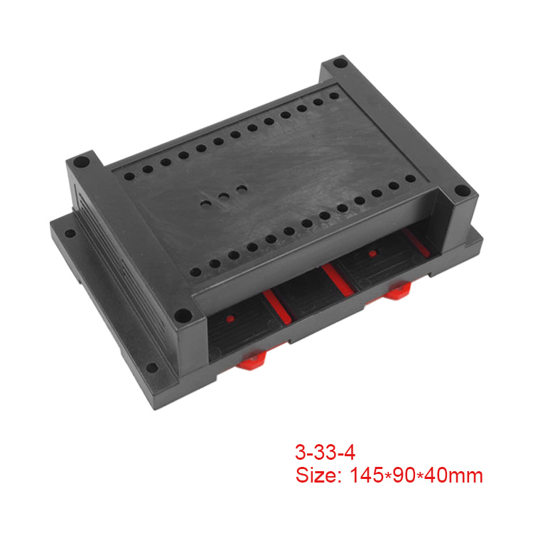 DIN rail mount Raspberry Pi case ABS Plastic enclosure PLC control box for terminal blocks or circuit breakers