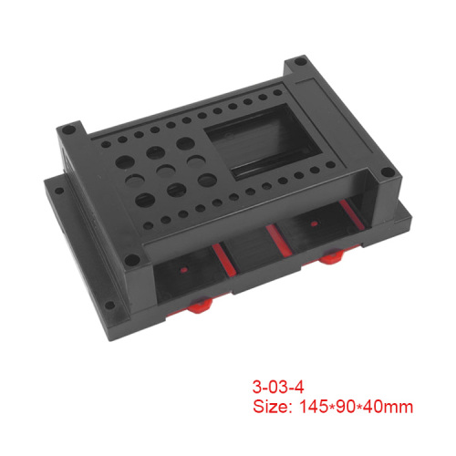 Din Rail mount case ABS Plastic enclosure terminal blocks modules