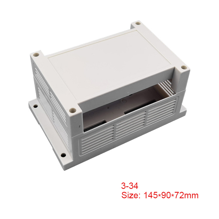 Raspberry Pi Din Rail box ABS Plastic Enclosure for terminal blocks, circuit breakers, devices