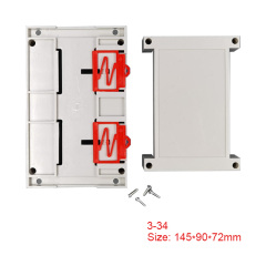 Raspberry Pi Din Rail box ABS Plastic Enclosure for terminal blocks, circuit breakers, devices