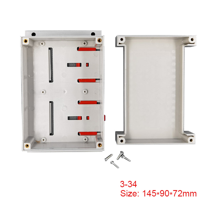 Raspberry Pi Din Rail box ABS Plastic Enclosure for terminal blocks, circuit breakers, devices