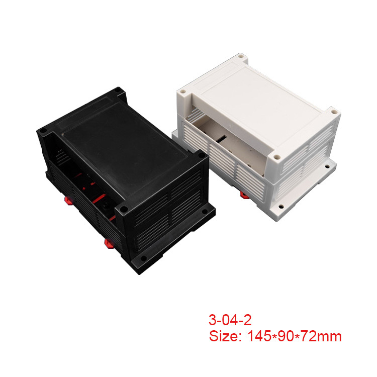 Plastic Din Rail Enclosure ABS Material PLC Control Box for terminal blocks modules