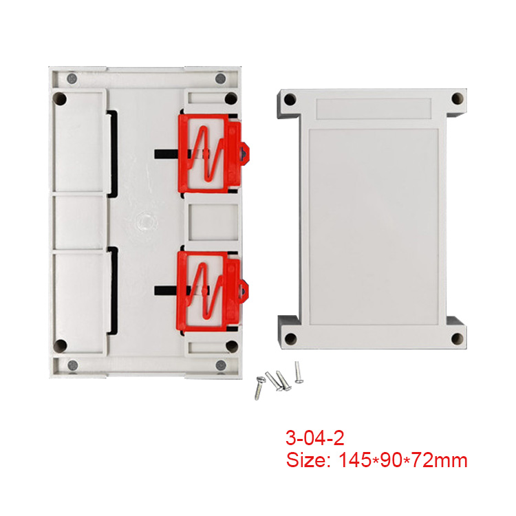 Plastic Din Rail Enclosure ABS Material PLC Control Box for terminal blocks modules