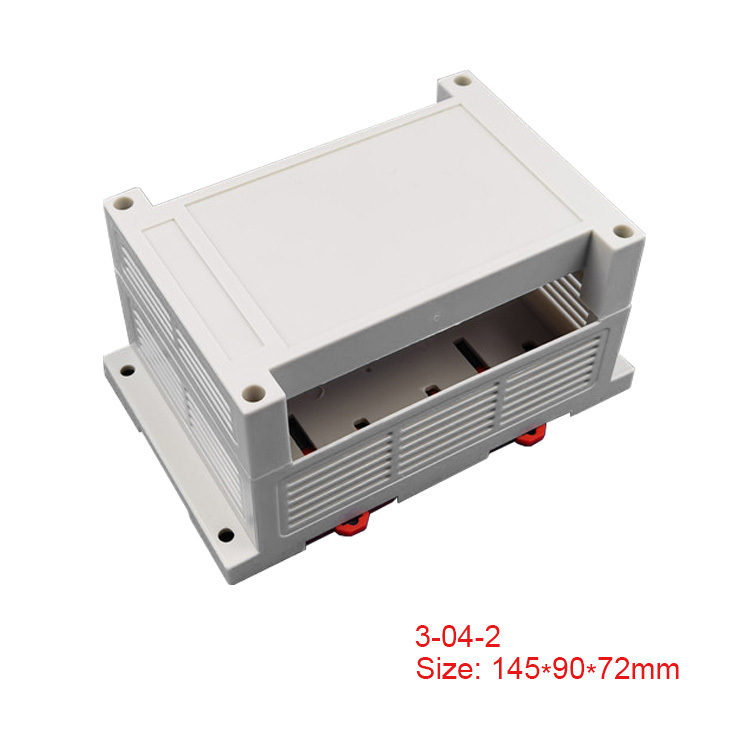 Plastic Din Rail Enclosure ABS Material PLC Control Box for terminal blocks modules